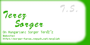 terez sorger business card